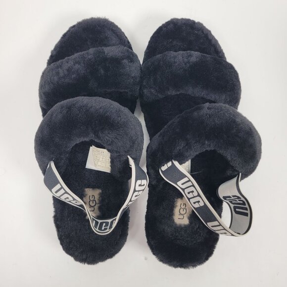 UGG Black Oh Yeah Women's Slide Slipper S/N 1107953 US Size 11 - Picture 5 of 9